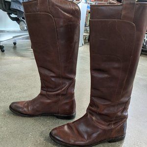FRYE Paige Tall Riding Boots, Size 10M (Cognac)